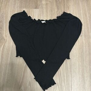 Black off shoulder top